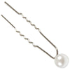 White Pearl Hair Pins with a chic design featuring a single pearl for elegant hairstyles.