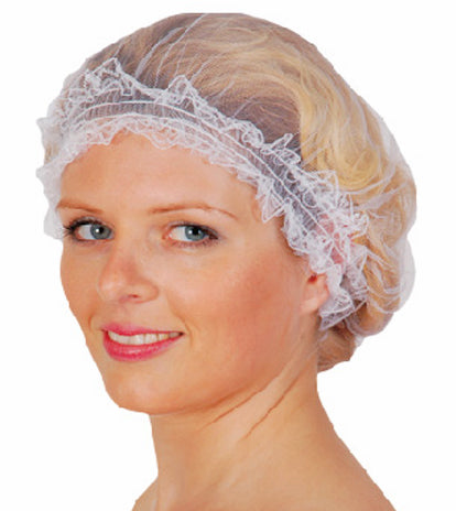 Yvonne Dressing cap with frilled band