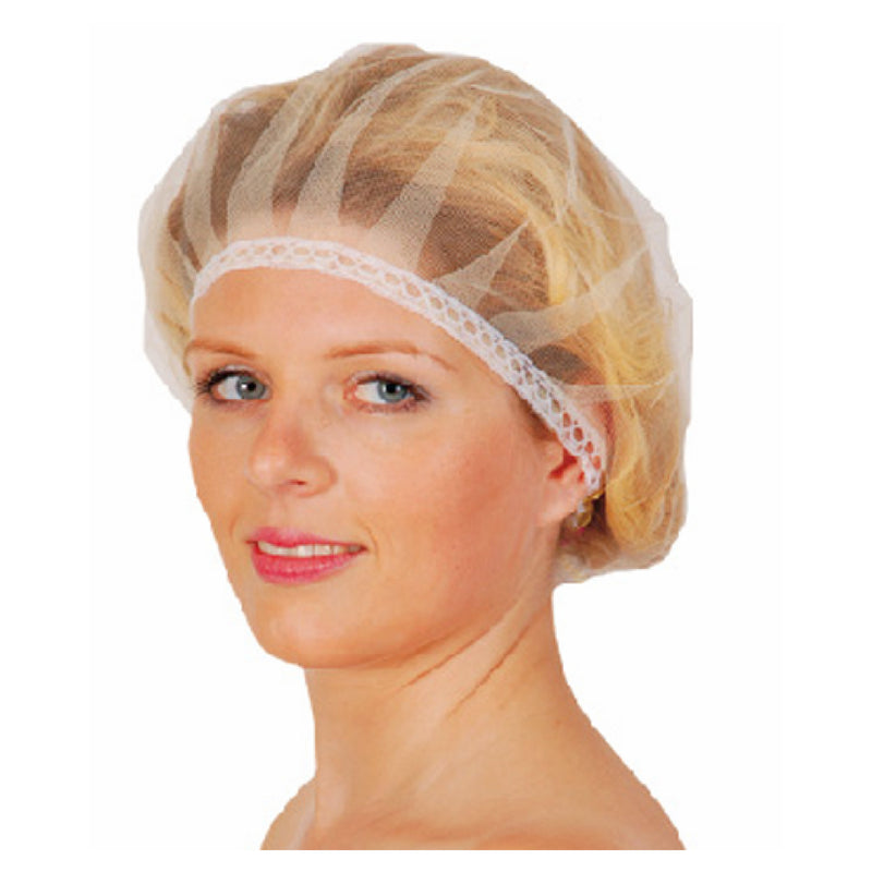 Susanna Dressing Cap with Lace Trim – Pink & Lilac