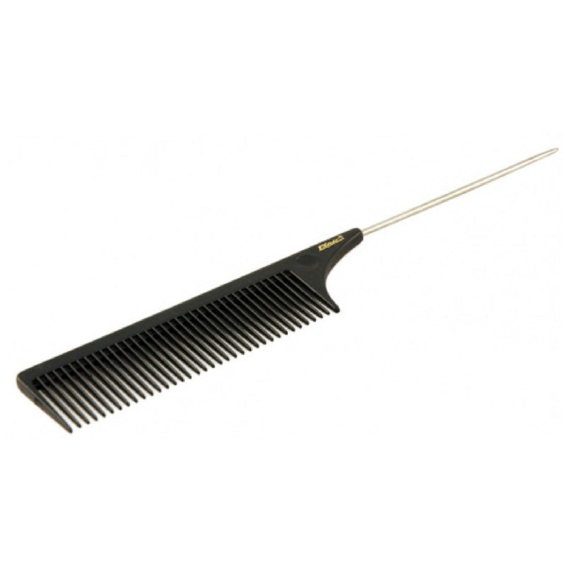 Pintail comb - Black comb with stainless steel tail