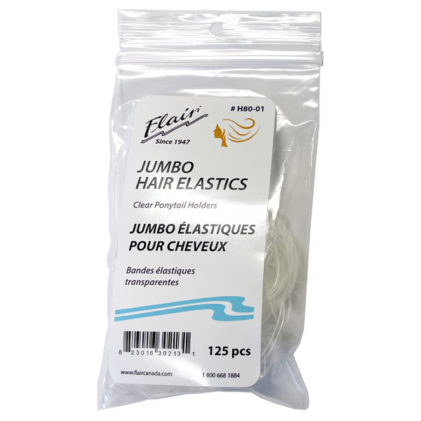 1 1/4" Clear Hair Elastics