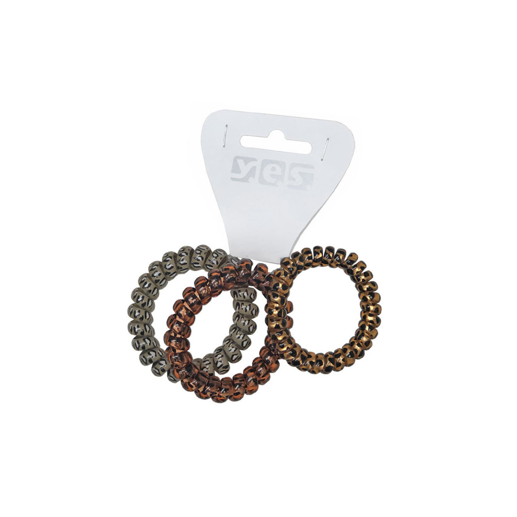 Phone Cord Hair Ties. Animal Print